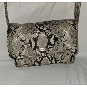 Nine West Faux Gray Snakeskin bag handbag crossbody purse